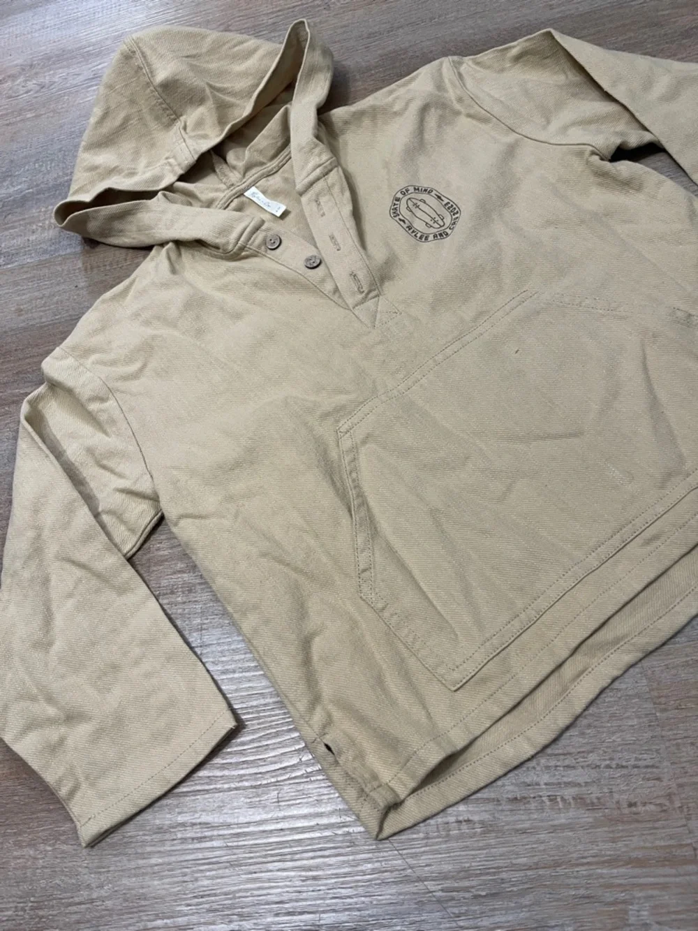 Rylee + Cru Beige Hooded Pullover Sweatshirt - Picture 2 of 6